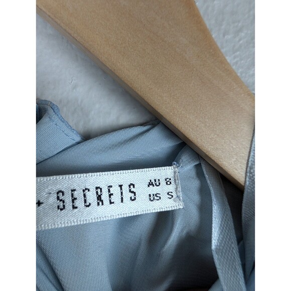 Saints Secrets Blue Ruffle Long Sleeve Dress Size Small - Picture 6 of 11